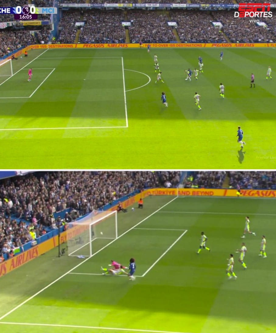 Chelsea hòa Man City 0-0 hiệp 1, VAR từ chối bàn của Cucurella do việt vị sát nút.